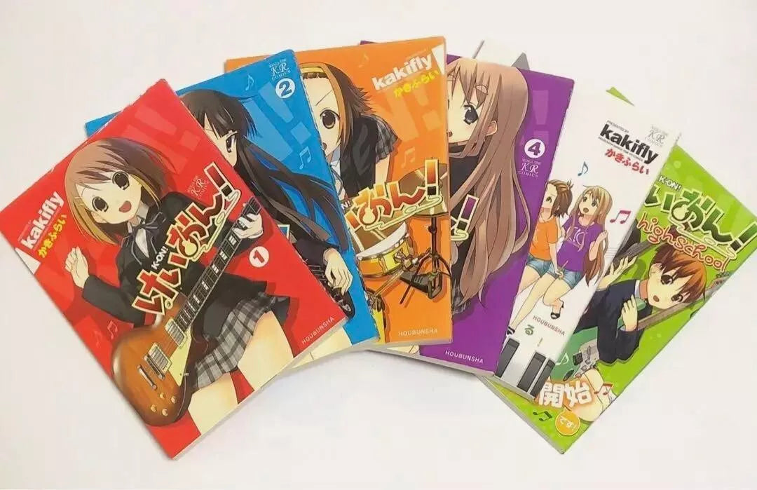 K-ON! Vol. 1-4 + High school + College Complete Full Set Japanese Manga Comics