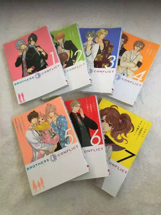 Brothers Conflict Vol.1-7 Complete Full Set Japanese Light Novel Udajyo,Atsuko Kanase