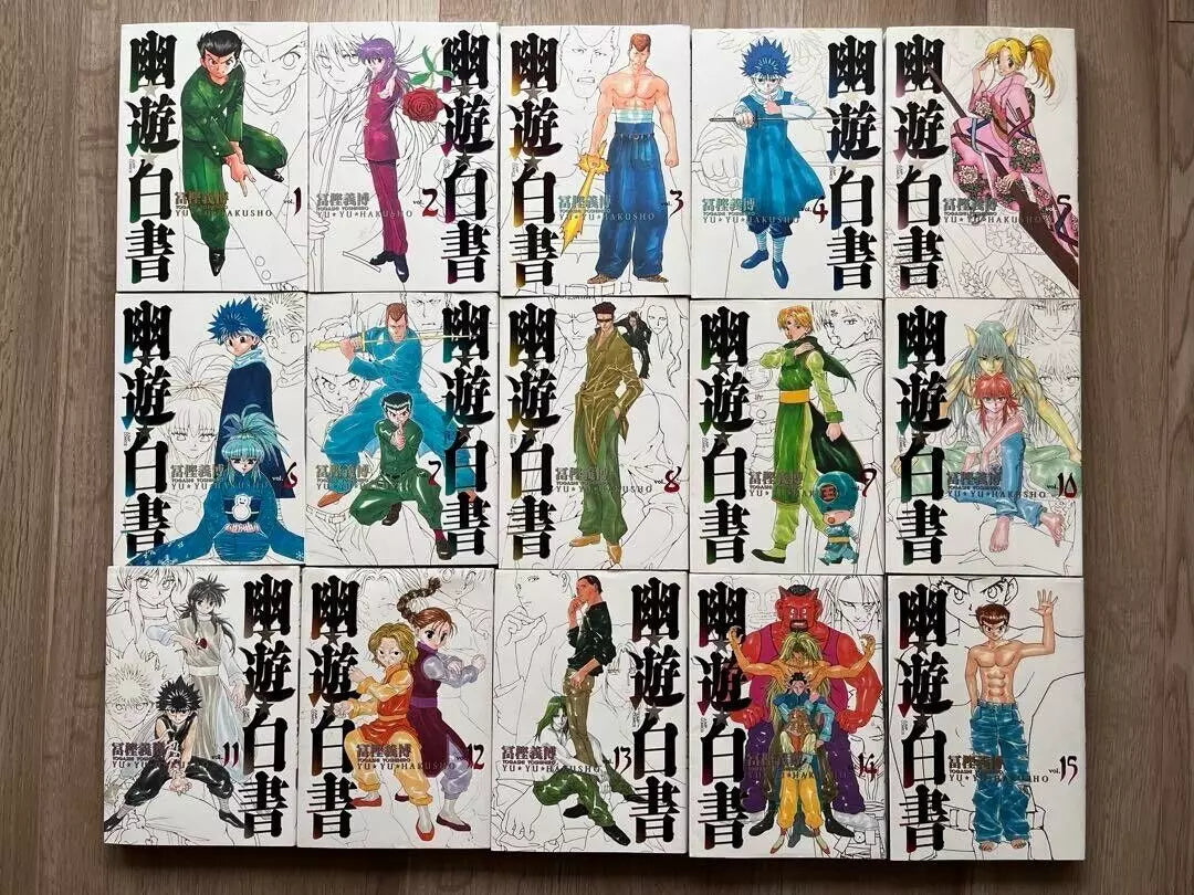 Yu Yu hakusho Full Version Vol.1-15 Complete Full Set Japanese Manga Comics