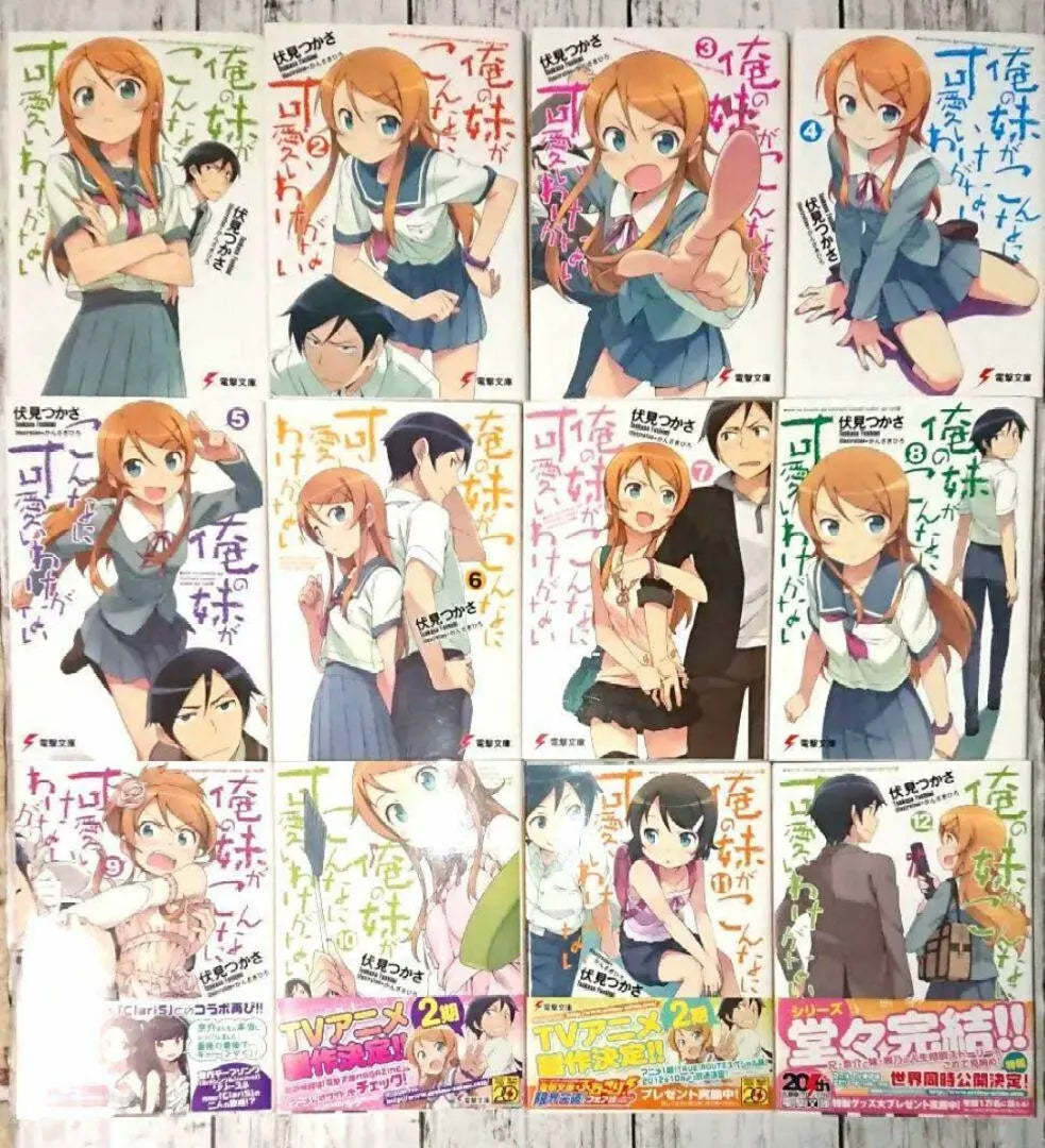 Ore no Imouto ga Konna ni Kawaii wake Ganai Oreimo Vol.1-12 Complete Full Set Japanese Light Novel