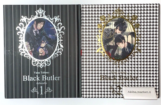 Black Butler Yana Toboso Artworks Art Book 1＆2 set Kuroshitsuji Japanese Manga