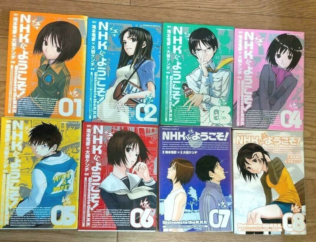 WELCOME TO THE NHK Vol.1-8 Complete Full Set Japanese Manga Comics