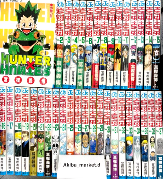 Hunter x Hunter Vol.1-37 Latest Full Set Japanese Manga Comics