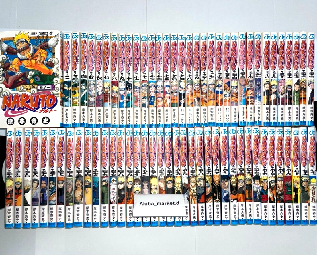 Naruto Vol.1-72 Complete Full Set Japanese Manga Comics