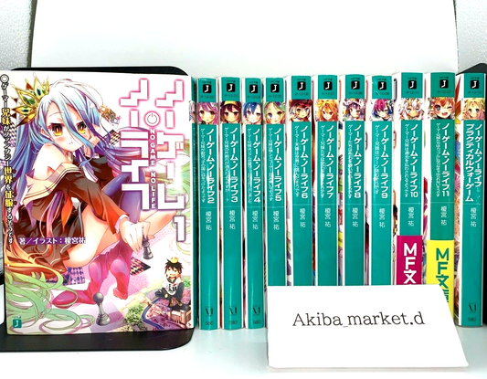 No Game No Life Vol.1-12 + Extra 13 books Latest Full Set Japanese Light Novel