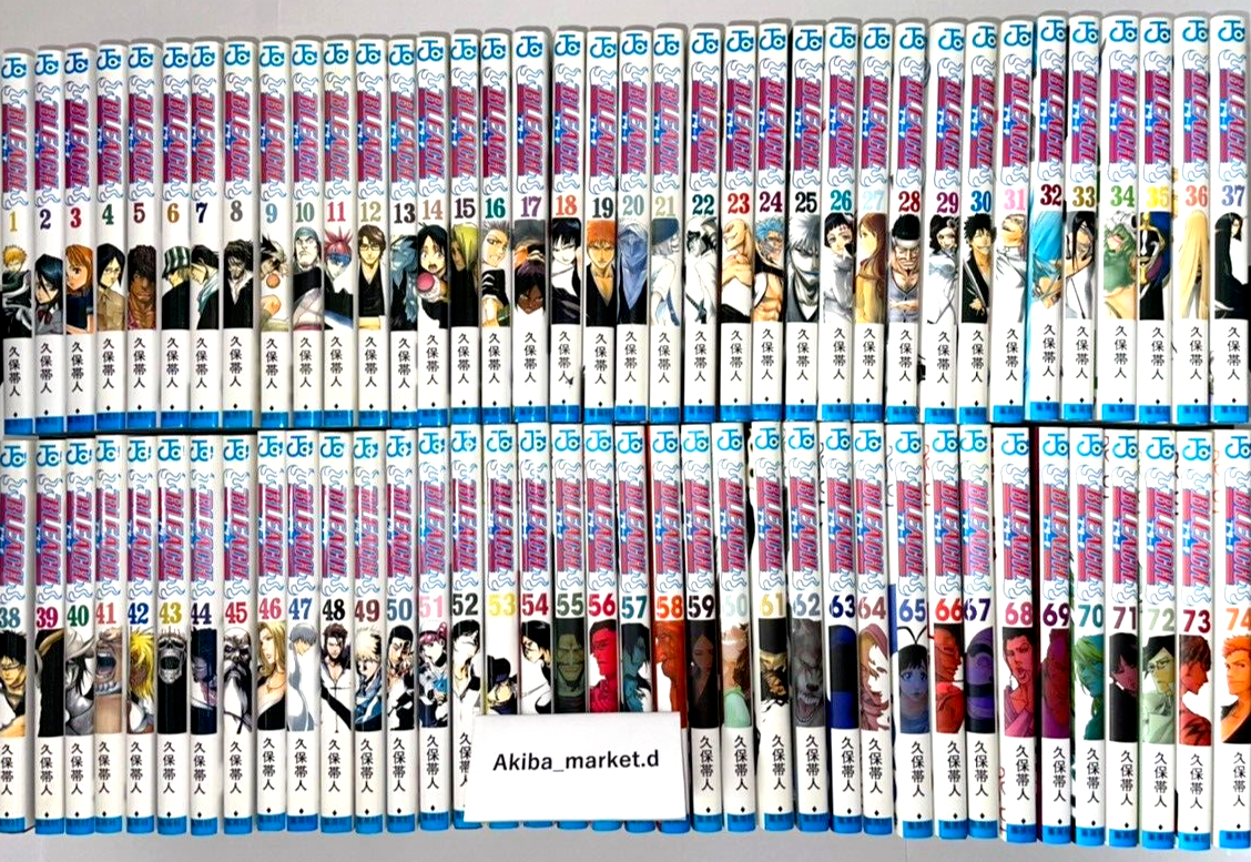 BLEACH Vol.1-74 Complete Full Set Japanese Manga Comics Taito Kubo